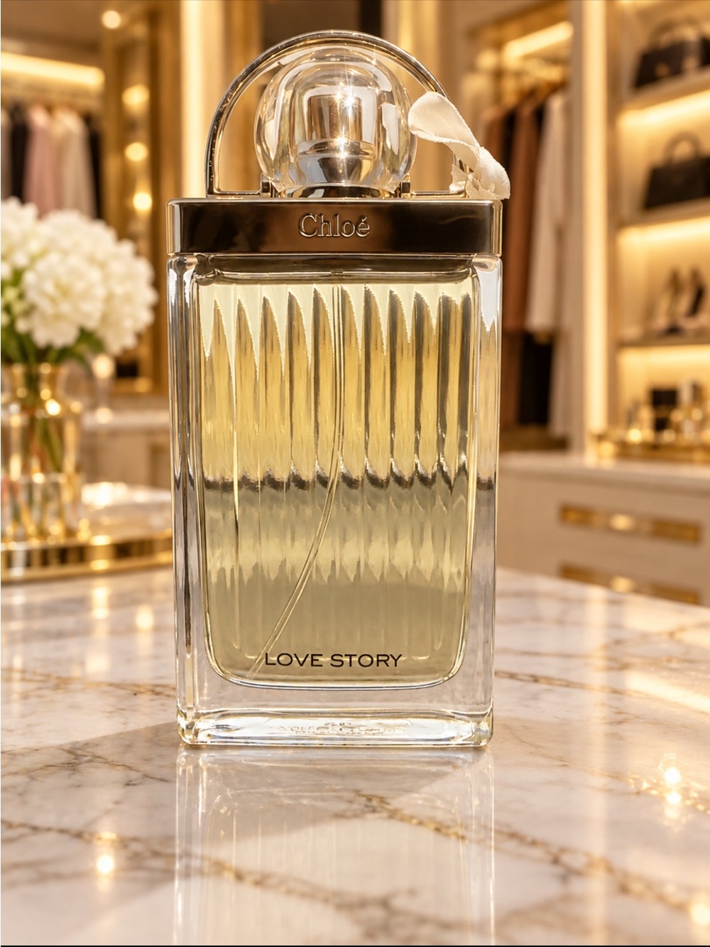 Chloé Love Story Bottle - Gold and Cream Accents